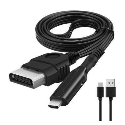 LINGQE Game to HDMI Video Converter Adapter, 1080P to HDMI-Compatible Cable for Game M>oni>tor