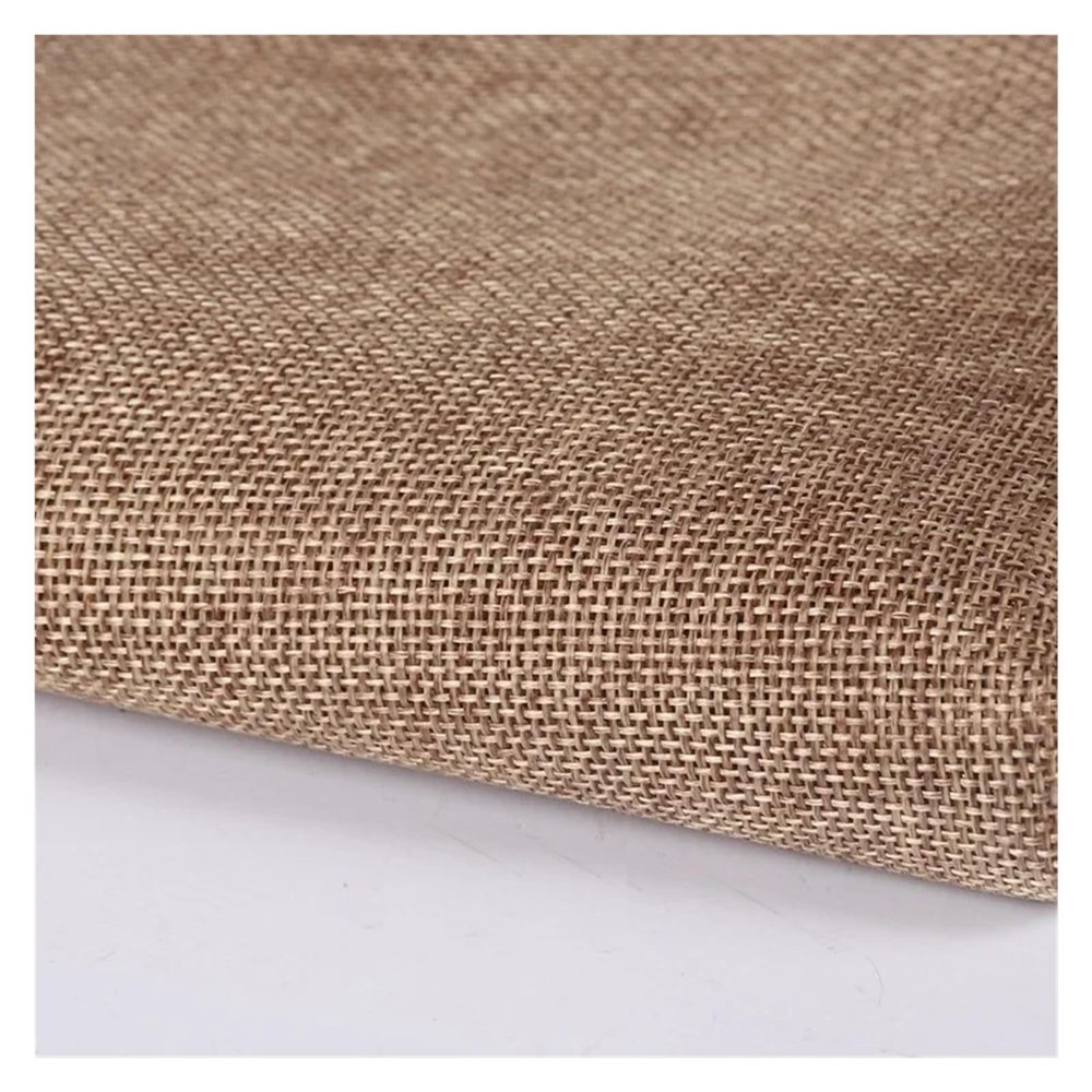 USMITING Speaker Grill Cloth Linen Fabric Protective Dustproof Mesh Cloth Stereo Fabric Replacement for Media Cabinet KTV Boxes(Dark Beige)