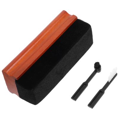 Homoyoyo 1set Record Cleaning Brush Vinyl Record Cleaner Kit Vinyl Anti Static Brush Record Cleaning Kit Vinyl Record Cleaner Brush Kit Vinyl Static Reducer Record Accessories Wooden
