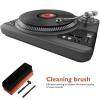 Homoyoyo 1set Record Cleaning Brush Vinyl Record Cleaner Kit Vinyl Anti Static Brush Record Cleaning Kit Vinyl Record Cleaner Brush Kit Vinyl Static Reducer Record Accessories Wooden view 3