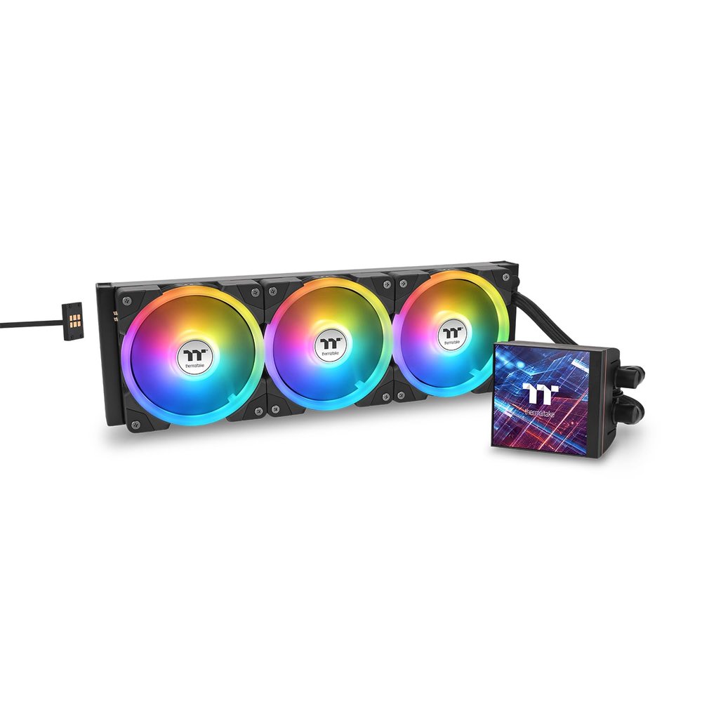 MAGFloe 420 Ultra CPU Liquid Cooler/Intel&AMD Compatible/ 3x140mm 500~2000rpm SWAFAN EX/ 420mm Radiator/MAGForce 2.0/3.95" Square LCD/Swappable Fan Blades/Black/CL-W451-PL14SW-A