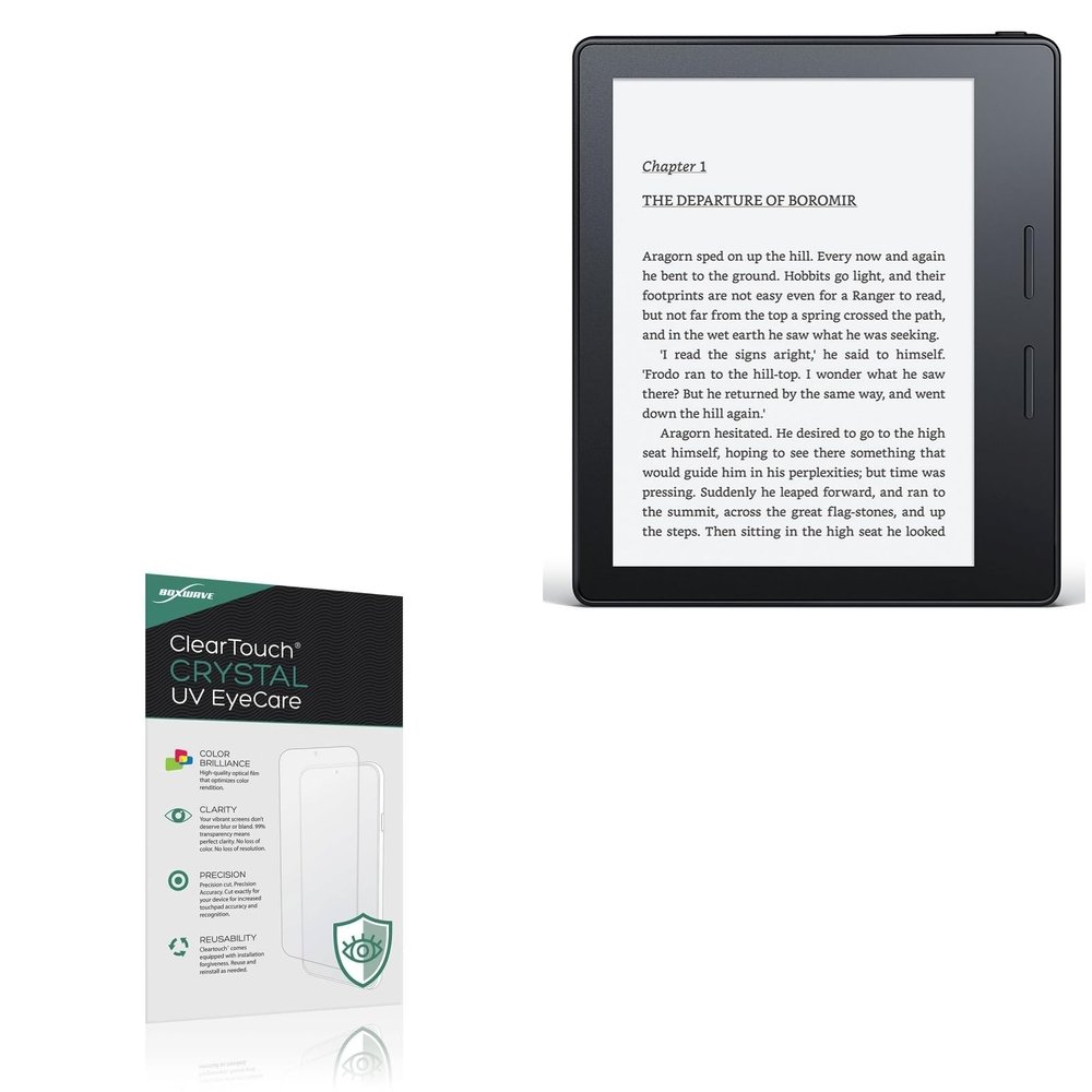 BoxWave Screen Protector Compatible with Amazon Kindle Oasis (1st Gen 2016) - ClearTouch Crystal Anti-UV EyeCare (2-Pack), Filters Out Harmful Blue Light Reduce Fatigue