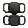 [2 Pack] Cat Collar Holder for Tile Life360 Sticker (2024) Tracker, Lightweight & Durable Flexible Anti-Lost Silicone Protective Cover for Dog & Pet Necklace Accessories, Fits 0.6-1.1" Width,Black view 1