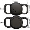 [2 Pack] Cat Collar Holder for Tile Life360 Sticker (2024) Tracker, Lightweight & Durable Flexible Anti-Lost Silicone Protective Cover for Dog & Pet Necklace Accessories, Fits 0.6-1.1" Width,Black view 2