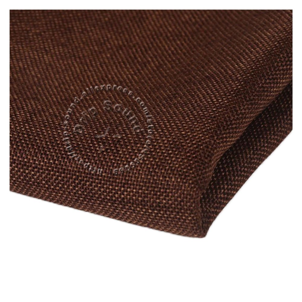 USMITING Speaker Linen Fabric Dust Grille Cloth Coarse Antique Mesh Gauze Retro Sound Transparent Dustproof Guitar Mask Protective Parts(Brown)