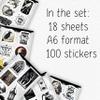100Pcs Gothic Stickers for Adults, Goth Stickers for Laptop, for Water Bottle - Goth Gifts, Gothic Party Supplies - Death, Scary, Skull Decals - Gift for Women & Men view 2