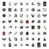 100Pcs Gothic Stickers for Adults, Goth Stickers for Laptop, for Water Bottle - Goth Gifts, Gothic Party Supplies - Death, Scary, Skull Decals - Gift for Women & Men view 4