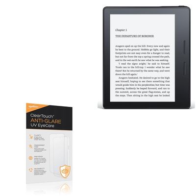 BoxWave Screen Protector Compatible With Amazon Kindle Oasis (1st Gen 2016) - ClearTouch Anti-Glare Anti-UV EyeCare (2-Pack), Filters out Harmful Blue Light Reduce Fatigue