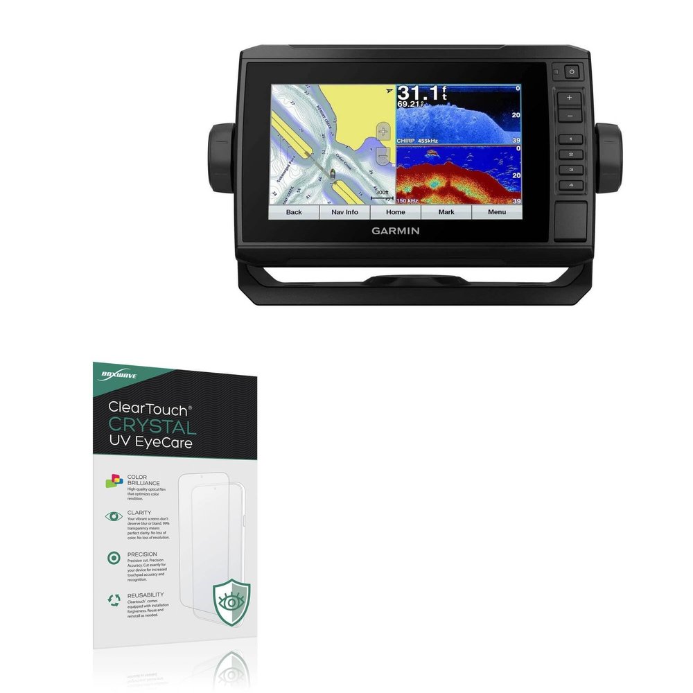BoxWave Screen Protector Compatible with Garmin echoMAP Plus 73cv - ClearTouch Crystal Anti-UV EyeCare (2-Pack), Filters Out Harmful Blue Light Reduce Fatigue