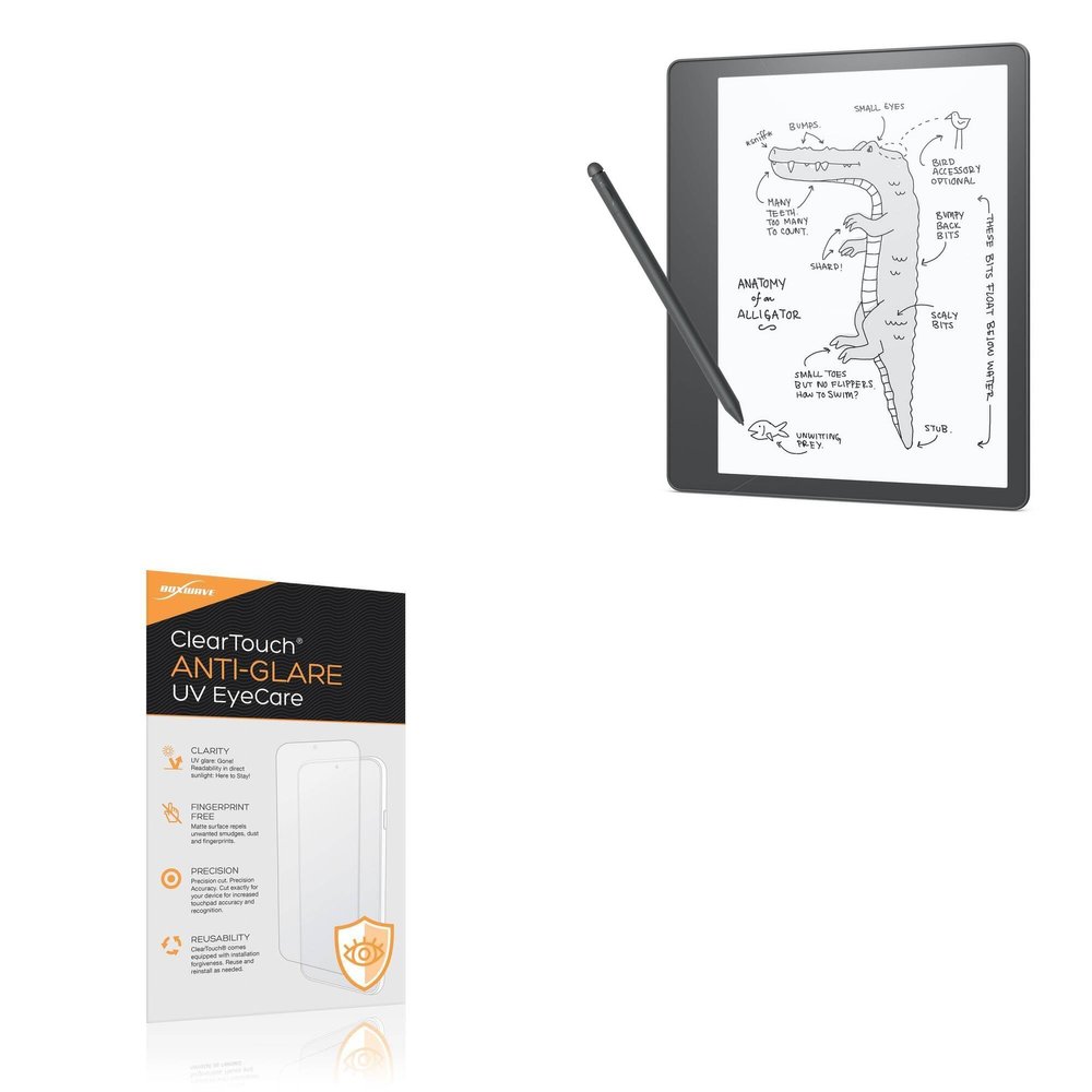 BoxWave Screen Protector Compatible with Amazon Kindle Scribe - ClearTouch Anti-Glare Anti-UV EyeCare (2-Pack), Filters Out Harmful Blue Light Reduce Fatigue