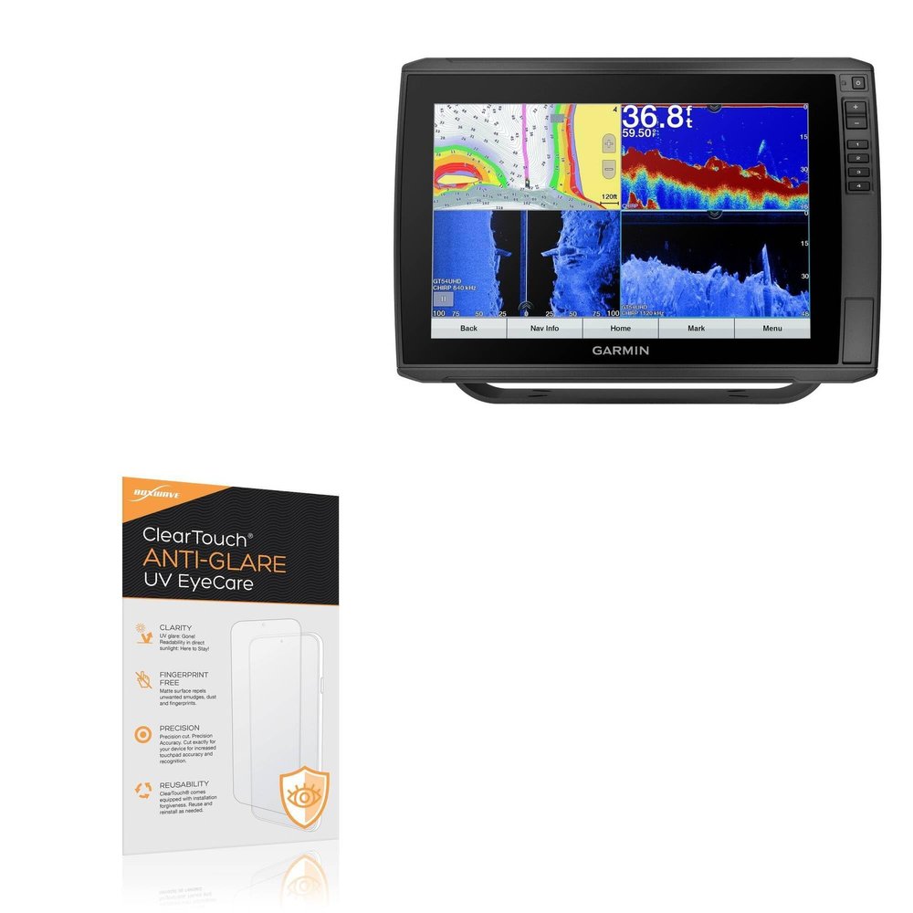 BoxWave Screen Protector Compatible With Garmin echoMAP Ultra 126sv - ClearTouch Anti-Glare Anti-UV EyeCare (2-Pack), Filters out Harmful Blue Light Reduce Fatigue