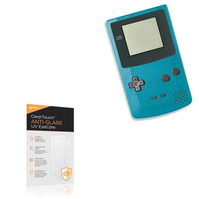BoxWave Screen Protector Compatible With Nintendo Game Boy Color - ClearTouch Anti-Glare Anti-UV EyeCare (2-Pack), Filters out Harmful Blue Light Reduce Fatigue