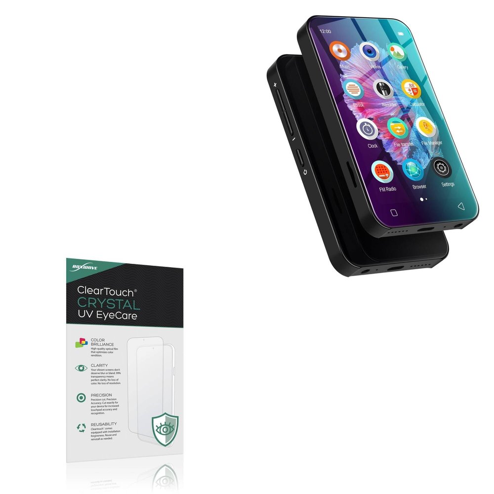 BoxWave Screen Protector Compatible With Luoran Mp3 Player (4 in) - ClearTouch Crystal Anti-UV EyeCare (2-Pack), Filters out Harmful Blue Light Reduce Fatigue