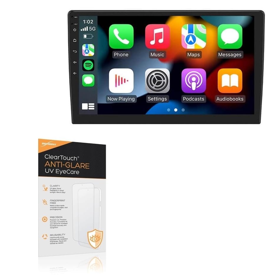 BoxWave Screen Protector Compatible with Eonon UA12S Plus - ClearTouch Anti-Glare Anti-UV EyeCare (2-Pack), Filters Out Harmful Blue Light Reduce Fatigue