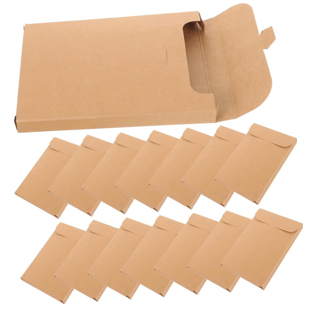 Mikinona 100pcs Paper CD DVD Envelopes Storage Cases CD Holder Multi Purpose Sleeves for Home Office School Use Easy Access DVD Storage Bags