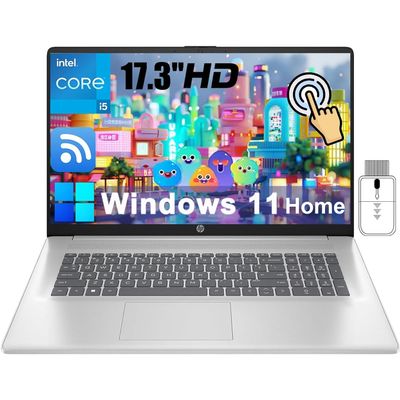 HP 2025 17 inch Business Laptop, 17.3" HD+ Touchscreen, Intel Core i5-1334U, Intel Graphics, 32GB RAM 1TB SSD, Numeric Keypad, Wi-Fi 6, HDMI, Fingerprint Reader, Windows 11 Home, Silver, w/Accessory