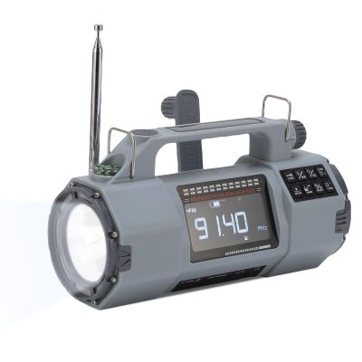 Yoidesu Emergency Weather Survival Disaster Radio, 5000mAh Solar Hand Crank AM FM SW VHF WB Portable Radio with Type C USB Charger SOS Flashlight for Outdoor Camping Emergency