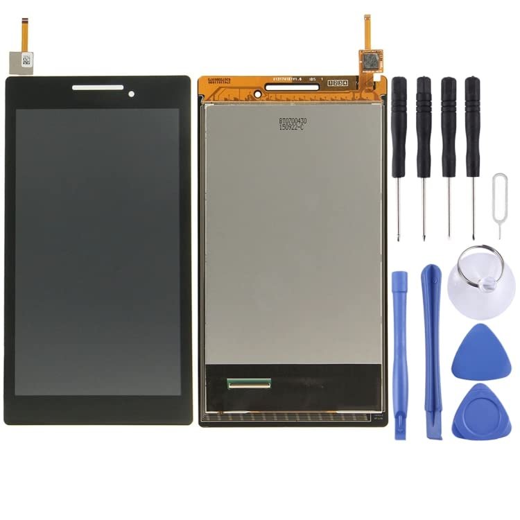 MPXPOTTHW Cell Phone Replacement OEM LCD Screen for Lenovo TAB 2 A7-10 with Digitizer Full Assembly (Black) Spare Parts