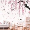 Large Pink Flower Wall Stickers, 47"x71" Removable DIY Romantic Cherry Blossom Tree Wall Murals Peel and Stick 3D Wall Art Stickers Home Decor for Gilrs Bedroom Nursery Rooms Living Room view 4