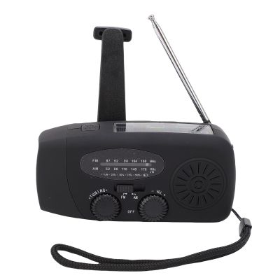 Yoidesu Hand Crank Survival Emergency Solar Radio with 2000mAh USB Charger 3 LED Flashlight AM FM NOAA Weather Radio for Camping Power Outages