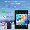 10.4 inch Single Din Car Stereo Wireless CarPlay Android Auto Mirror Link, Rimoody Rotational 2.5D Touch Screen 1280x800 Car Radio with BT FM/RDS/EQ USB/AUX/TF/SWC/MIC Car Audio Receiver Backup Camera view 2