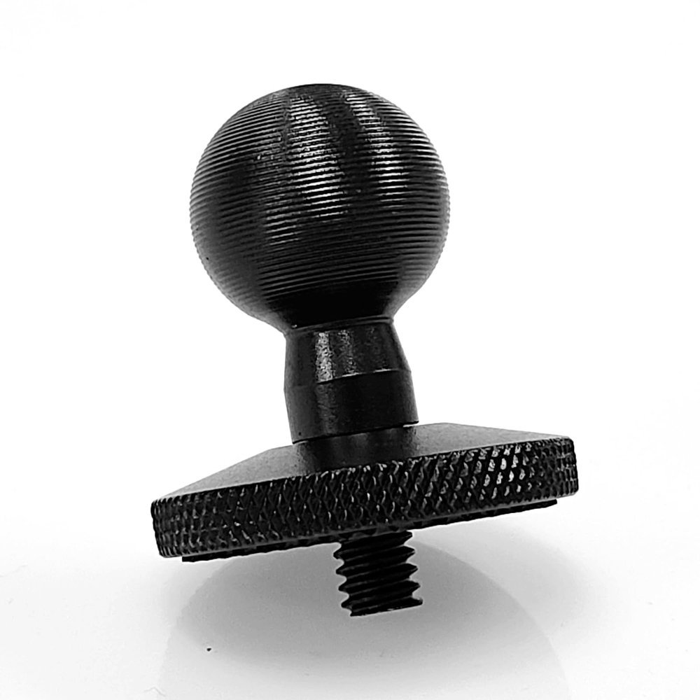 20MM Ball Mount 1/4"-20 Threaded Adapter Compatible with Inst a360 OneX4, X3, X2, X, RS, GO2, D JI OS MO Action Camera - Motorcycle & Phone Holder