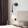 3000K LED Reading Lamps, Wall Mount Reading Lights for Board, Flexible Gooseneck with Push Switch Sconce, Copper Wall Light Warm White view 4
