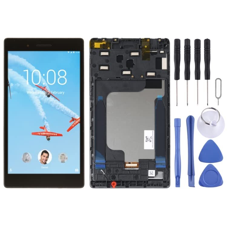 MPXPOTTHW Cell Phone Replacement LCD Screen for Lenovo Tab 7 Essential TB-7304X TB-7304F TB-7304i TB-7304 Digitizer Full Assembly with Frame (Black) Spare Parts