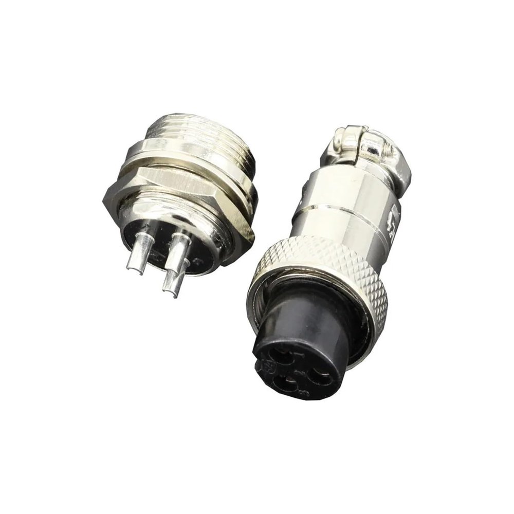 YWZBQL 1 Set 12mm GX12 2/3/4/5/6/7Pin Screw Aviation Connector pl;/UG The Aviation pl;/UG Cable Connector Regular pl;/UG and Socket(1 Set GX12-3Pin)
