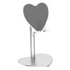 Angoily Heart Shaped Metal Desktop Tablet Holder Flexible Phone Support Bracket Silver Durable Stand for Home Office Use Compatible with All Tablets and Phones view 1