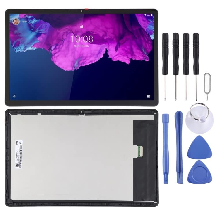 MPXPOTTHW Cell Phone Replacement OEM LCD Screen for Lenovo Tab P11/P11 Plus TB-J606 TB-J606F Digitizer Full Assembly with Frame (Black) Spare Parts