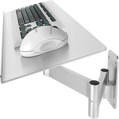 SXXZYAZJ Laptop Wall Mount - Adjustable 360 Rotating Holder, Foldable Aluminum Arm for Space-Saving Home Office & Gaming Workstations