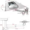 SXXZYAZJ Laptop Wall Mount - Adjustable 360 Rotating Holder, Foldable Aluminum Arm for Space-Saving Home Office & Gaming Workstations view 2