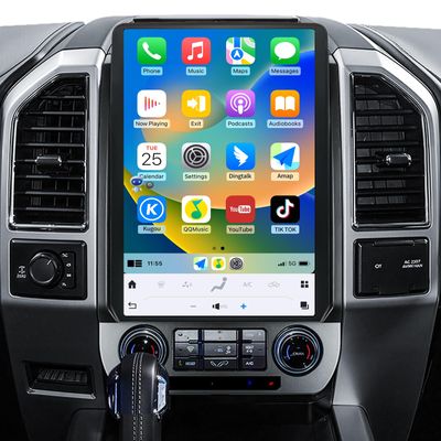 Car Radio for Ford F150 2015-2021 Radio Upgraded 8+128G Carplay Android Auto Android 13 14.4 Inches 2K Touch Screen Tesla Style Head Unit GPS Navigation 4G SWC (SYNC-3)