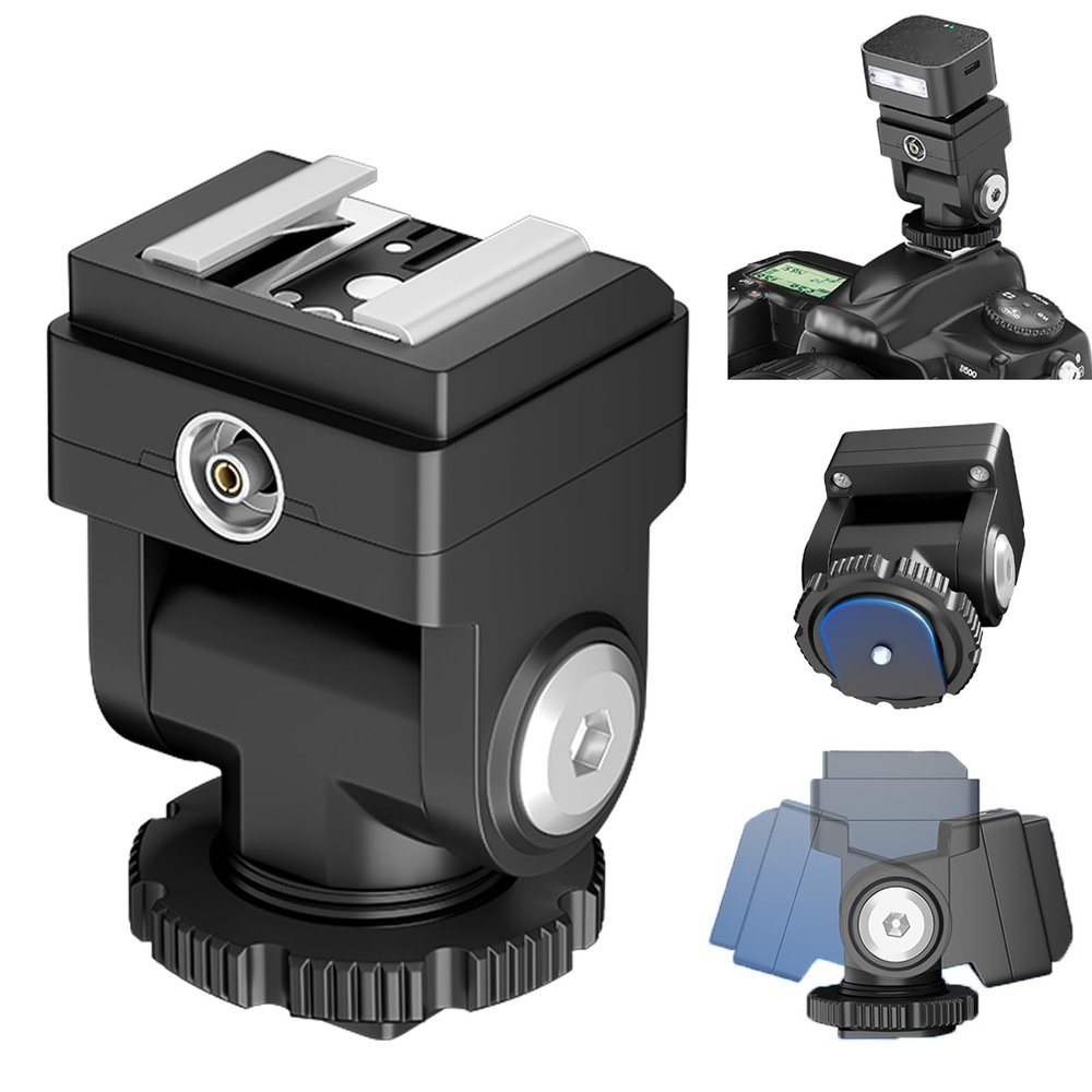 Hot Shoe Extender Standard Hot Shoe Riser Adapter for Godox IM30 IM20 Mini Flash, Raises Flash Height to Reduce Lens Shadow, for Ulanzi SL01, for Mealight F1, for Viltrox Z1, for Zeniko ZF04 ZF08