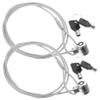 OKUMEYR Portable Keyed Laptop Lock 2 Sets Security Cable Locks for Notebooks Computers and Tablets Anti-Theft Locking System Key for Travel and Office Use view 1