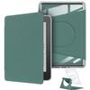 360 Degree Rotating Case for 6" Kindle Paperwhite (7th Generation-2015 Release), Detachable Magnetic Design Protective Adjustable Stand Cover Clear Back with Auto Sleep/Wake, Dark Green view 1