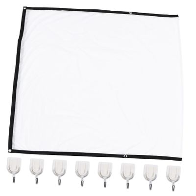 OKUMEYR 1Pc Portable Projection Screen Outdoor Indoor Cinema Cloth for Home Theater Events Weddings Easy to Carry Wrinkle Design