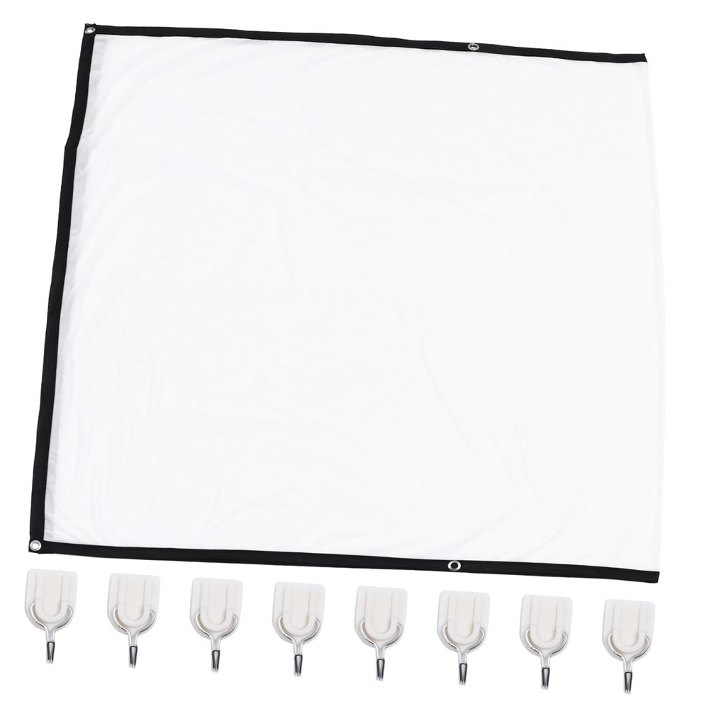 OKUMEYR 1Pc Portable Projection Screen Outdoor Indoor Cinema Cloth for Home Theater Events Weddings Easy to Carry Wrinkle Design