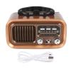 Cocoarm Retro Radio Retro FM Radio Speaker Vintage with Solar Panel USB Load 2xD Batteries for Camping Outdoor at Home (Gold) view 2