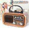 Cocoarm Retro Radio Retro FM Radio Speaker Vintage with Solar Panel USB Load 2xD Batteries for Camping Outdoor at Home (Gold) view 3