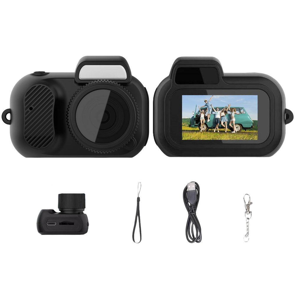 Mini Camera Keychain, Mini Keychain Camera, 1080p HD Retro Cameras, Support OTG Upload to Phone or Computer, for Photo Video Travel Study Recording (64G)