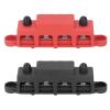 Acouto 2Pcs M8 Power Distribution Block - 4 Terminal Bus Bar for DC 48V 250A - Ideal for Automobile, Boat, RV view 1