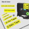 12mm Yellow Label Tape TZe-631 Replace for Brother TZe TZ Tape 12mm 0.47 Laminated Yellow TZe631 TZ-631 P Touch Label Maker Tape for Brother Ptouch PT-D210 PT-D220 PT-H110 D600 D400, 5-Pack view 2