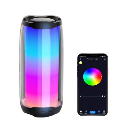 DoHome Portable Bluetooth Speaker, Clear Sound, RGB Lights Sync to Music TF-Card Wireless BT 5.3 Dual Stereo Pairing Wireless Speaker for Outdoor, Home, Party, Beach, Shower