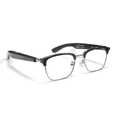 Jacuate Bluetooth Audio Smart Glasses for Men& Women,Anti Blue Light Safety Glasses with Open Ear Speaker,Touch Control, Voice Assistant & Hands-Free Calls, Magnetic Charging,Auto On/Off Open Design