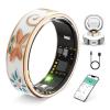 FEISWU Smart Ring Health Tracker,Ultra-Thin AI Smart Ring,No Subscription, Fitness/Sleep/Stress/Step Counting for Women&Men, IP68 Waterproof, iOS & Android Compatible (10#19.8mm) view 1