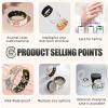 FEISWU Smart Ring Health Tracker,Ultra-Thin AI Smart Ring,No Subscription, Fitness/Sleep/Stress/Step Counting for Women&Men, IP68 Waterproof, iOS & Android Compatible (10#19.8mm) view 2