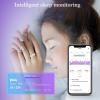 FEISWU Smart Ring Health Tracker,Ultra-Thin AI Smart Ring,No Subscription, Fitness/Sleep/Stress/Step Counting for Women&Men, IP68 Waterproof, iOS & Android Compatible (10#19.8mm) view 3