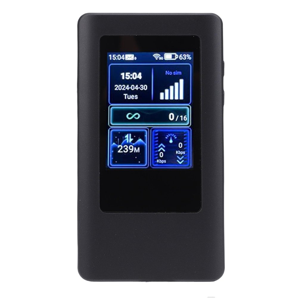 ciciglow 5G Portable Wi Fi, Portable Wi Fi Router, 2.4GHz 5GHz Dual Band, Mobile Hotspot Device with Display Screen, SIM Card Slot for Travel, Home, Gaming, 16 Connected Devices